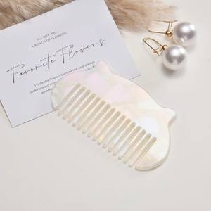 All'ingrosso stile antico in marmo pettine a denti larghi moda acetato portatile per capelli da donna - Product Image 5