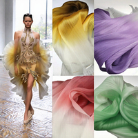Tissu d'organza léger tissé 100 % polyester Dobby 50 g/m² transparent résistant au rétrécissement pour robes de cérémonie
