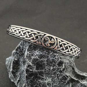 Bracelet jonc torsadé celtique en acier inoxydable pour dropshipping Shopify, extrémité ouverte, unisexe, style rétro - Product Image 4