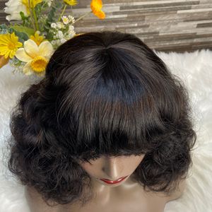 <span class=keywords><strong>Cabello</strong></span> Virgen Chino Suelto y Elástico para Peluca Larga <span class=keywords><strong>con</strong></span> Base de Encaje y Flequillo de Bebé sin Pegamento - Product Image 2