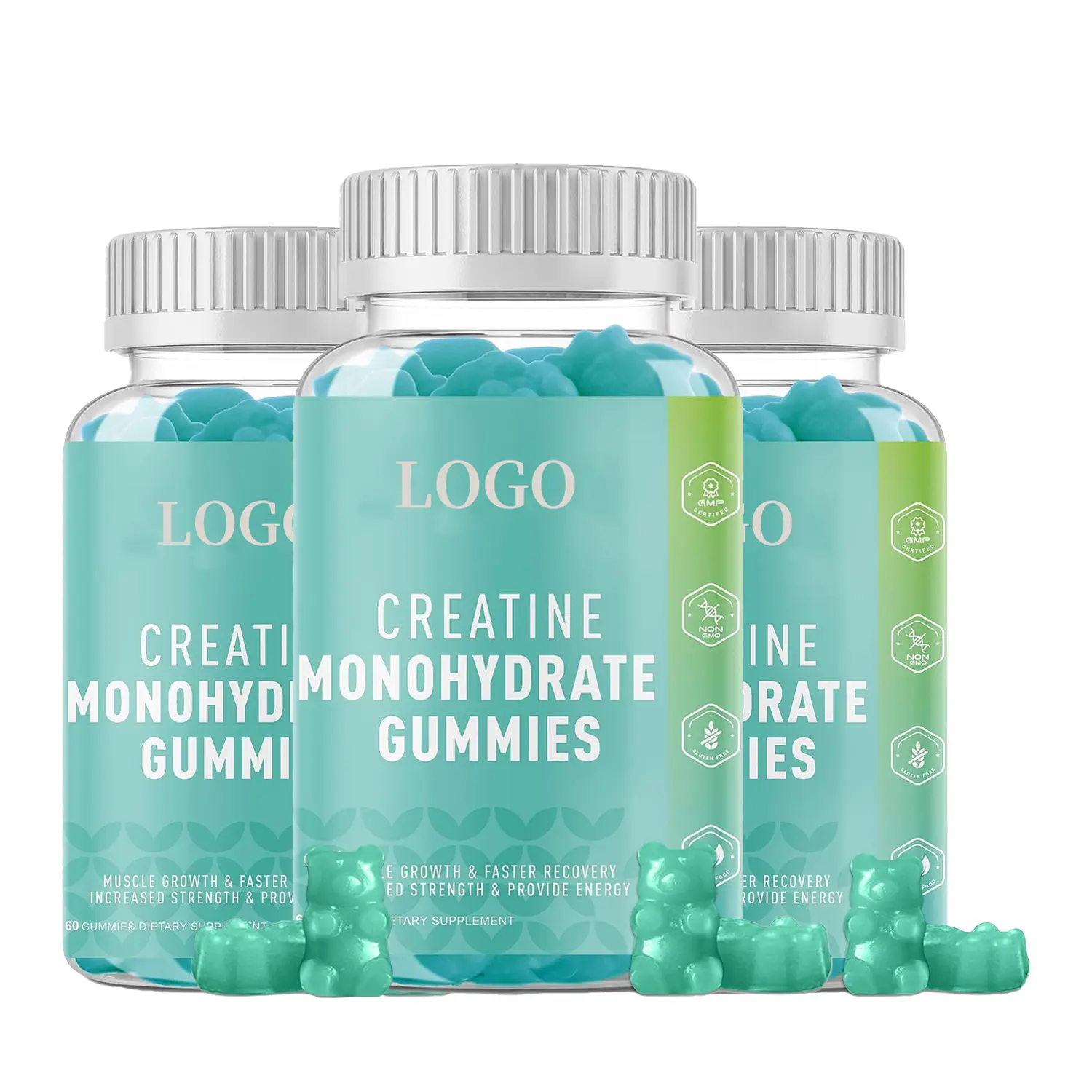 Oem ODM Pre Workout Vegan Creatine Monohydrate Gummies tinh khiết Gummy Creatine xây dựng cơ bắp