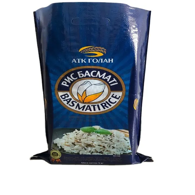 Bolsa de pp laminada bopp, bolsa de embalaje para arroz, 50 kg, 25 kg