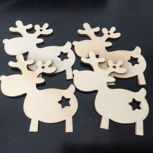 Décorations de Noël en <span class=keywords><strong>bois</strong></span> en forme de <span class=keywords><strong>cerf</strong></span> 2023 Accessoires - Product Image 6