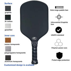 Paleta profesional de pickleball de fibra de carbono con núcleo de panal de abeja premium y agarre ergonómico antideslizante para jugadores de todos los niveles. - Product Image 1