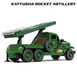 Katyusha <strong>Rocket</strong> Launcher <strong>Model</strong> DIY Building Blocks Toy ABS Plastic Educational WWII Military Vehicle Bricks Toy for Boys - Product Image 4