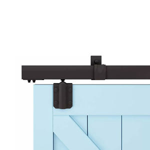 Kit de quincaillerie pour porte coulissante de <span class=keywords><strong>grange</strong></span> à double rail en bois massif de 8 pieds, fixation murale, pour portes coulissantes encastrées - Product Image 2