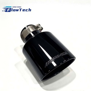 ปลายท่อไอเสีย FlowTech SS304 รูปวงรี ขนาด 170x125x75 มม. ช่องทางเข้า 63 มม. สำหรับ Mercedes-Benz W204 C200 C260 C300 C63 AMG แบบปลายท่อเดี่ยว - Product Image 6
