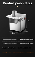 Compacte elektrische roestvrijstalen multifunctionele snijmachine/hakmolen/slicer met motor voor het snijden van wortelen, aardappelen en fruit