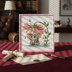 Kit <span class=keywords><strong>de</strong></span> broderie au <span class=keywords><strong>point</strong></span> <span class=keywords><strong>de</strong></span> <span class=keywords><strong>croix</strong></span> « La Petite Souris », motif imprimé HD, tissu Aida compté 16/14/11CT, ensemble <span class=keywords><strong>de</strong></span> broderie, kit <span class=keywords><strong>de</strong></span> travaux d'<span class=keywords><strong>aiguille</strong></span>, décoration intérieure - Product Image 2