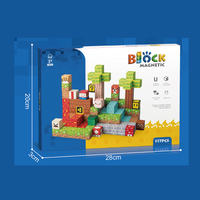 117Pcs Blok Magnetik Mainan Konstruksi DIY Edukatif untuk Anak-anak, Blok Bangunan Magnet untuk Dalam & Luar Ruangan, Hadiah Ulang Tahun Usia 4+
