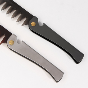 Pettine Pieghevole in Acciaio Inossidabile per Barba e Capelli, Antistatico, per Uomo - Product Image 4