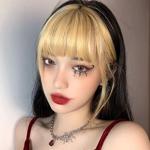 <span class=keywords><strong>Frange</strong></span> à Clip cheveux humains <span class=keywords><strong>frange</strong></span> vaporeuse <span class=keywords><strong>frange</strong></span> avec branches postiches pour femmes Clip à Air plat soigné - Product Image 4