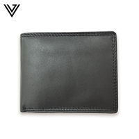 Dompet Lipat Pria Kustom, Stylish, Tahan Lama, Tipis, Kulit Kambing Nappa, Pendek, Kapasitas Besar, Tempat Kartu, Anti RFID, Multi-slot