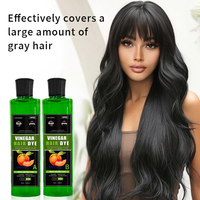 Best Selling Black Dark Brown Organic 100% Cover White Gray 500 Ml*2 Natural Herbal No Stick Fruit Extract Color Gel Dye