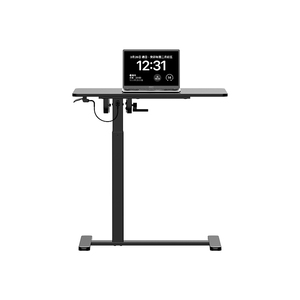 Hiện đại khí nén di động máy tính xách tay Bàn máy tính máy tính Máy Trạm ngồi đứng bảng hướng dẫn sử dụng Chiều cao có thể điều chỉnh có thể khóa bánh xe lưới hàng đầu - Product Image 4