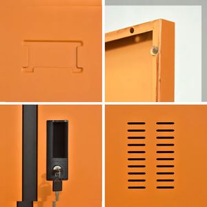 Nouveau Design Tall Steel Hanging Clothes Storage Cabinets 2/4 Doors Z Shape Office Home Metal Steel Lockers for Bedroom School Gym - Product Image 3