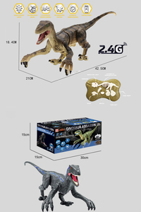 Jouet dinosaures à monter soi-même, 30 minutes de distance, <span class=keywords><strong>velociraptor</strong></span>, en plastique, télécommandé, avec lumière et son, nouveauté - Product Image 3