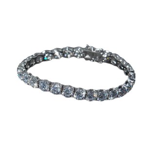 Großhandel 34mm Moissanit Tennis-Armband & Halsketten-Set Unisex Geschäftsgeschenk S925 Silber auf Lager - Product Image 5