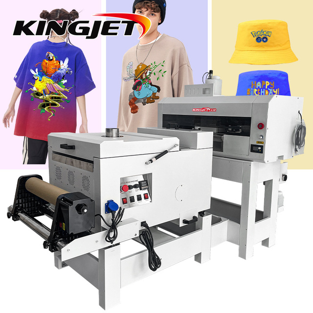 Kingjet Roll DTF Inkjet Printer Impresora XP600 L1800 I3200 DTF T Shirt Cloth Sticker Garment Printing Machine A3 Dtf Printer