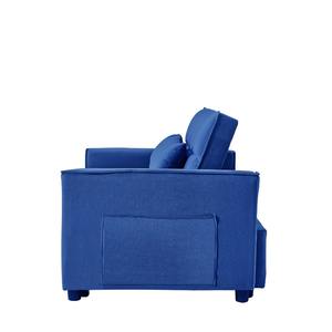 Sofá o sofá cama con respaldo ajustable de 54 pulgadas, futón de terciopelo con reposabrazos doble, bolsa y cama de 69,7x46, 5 pulgadas - Product Image 3