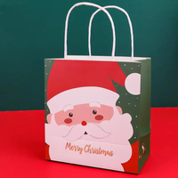 Sac de courses en papier kraft recyclable avec fond anti-fuite, sac d'emballage pour café et thé à emporter avec poignées, logo personnalisé