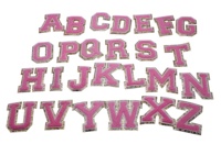 Offre Spéciale : Patchs Brodés Personnalisés en Chenille, Motif Floral, Bordure Découpée au Laser – Lettres A-Z Scintillantes, Échantillon en 1 à 3 Jours, Étui de Téléphone/Pochette OEM