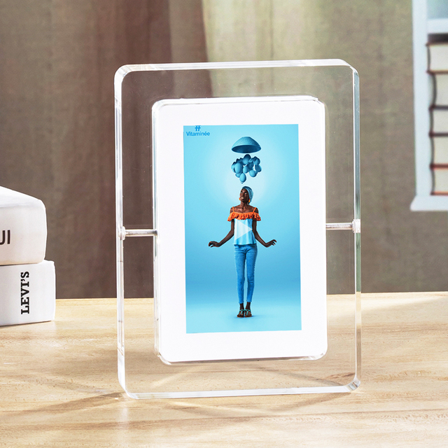 4.3 Inch Acrylic Digital Photo Frame with Auto-Rotation & NFT Video Playback Transparent Infinite Object Display Drop Shipping