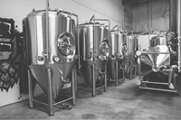 Vase de fermentation de bière en acier inoxydable de qualité industrielle et alimentaire, à fond conique, avec soupape de sécurité