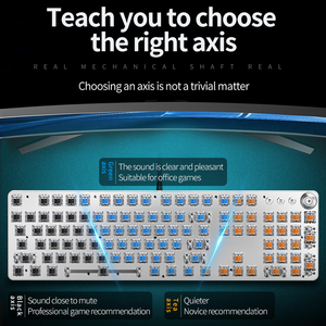 Suitable Waterproof 104Keys <b>Keyboard</b> Rgb Backlight Wired Multimedia Knob Cyan Axis Gaming <b>Keyboard</b> Mechanical - Product Image 5
