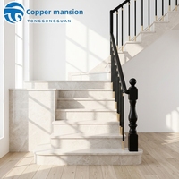 Treppengeländer aus Luxuriöser Aluminiumlegierung, Bodenmontiert, für Innenräume, Loft und Selbstbauhäuser