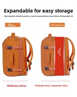 Sac à dos professionnel décontracté extensible 20-35L en polyester grande capacité couleur unie avec bandoulière incurvée unisexe