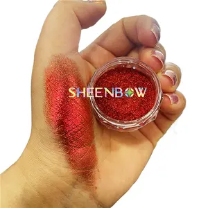 Highlighter Sheenbow Make Your Own Logo Makeup Glitter Eye Shadows Multichrome Highlighter Red Pigment Duochrome Eyeshadow