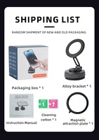 Support de téléphone de voiture ultra-fin et minimaliste, ventouse à vide, commande à une main pour tous les smartphones, support magnétique universel pour téléphone