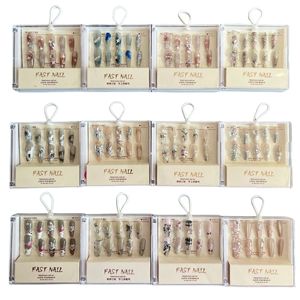 Qianya Faux <span class=keywords><strong>Ongles</strong></span> Faits Main French Press-on Collection Cat Eye Courts Amande Vente en Gros 12 Styles <span class=keywords><strong>pour</strong></span> Femmes - Product Image 6