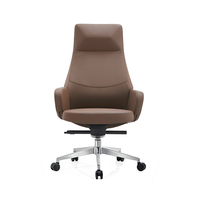 Chaise élévatrice ergonomique moderne pour bureau exécutif avec design en cuir synthétique véritable