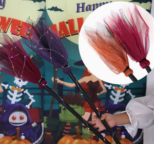 Escoba de Bruja de Halloween, Accesorio de Disfraz para Niños, Escoba de <span class=keywords><strong>Harry</strong></span> <span class=keywords><strong>Potter</strong></span>, Decoración de Halloween para Fiestas de Disfraces - Product Image 2
