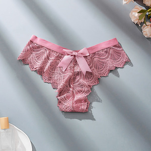 Tanga de Encaje Sexy SMOOTH Plus Size para Mujer, Cintura Baja, Lazo Bonito, Estilo Pure Desire, Bragas para Damas Curvilíneas - Product Image 5
