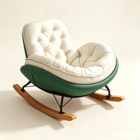 Fauteuil à bascule, fauteuil inclinable avec housse amovible et lavable, fauteuil relaxant pour balcon, salon, maison, style luxueux