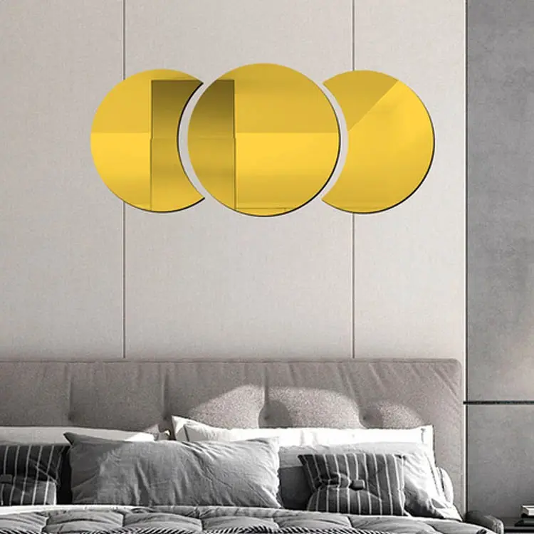 Acrylic Wall Sticker, Wall Decoration, Moon Phase Mirror Decorative Wall Sticker for indoor