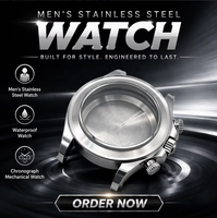 Montre de sport de luxe pour homme en acier inoxydable, cadran à trois aiguilles, fonction chronographe, étanche, automatique, mécanique