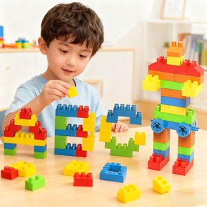 2Cm Lớn Giáo Dục Đồ Chơi Xây Dựng Khối Tự Làm Lắp Ráp Gạch Thiết Lập Với Xe Ô Tô Chủ Đề Cho Trẻ Em - Product Image 4