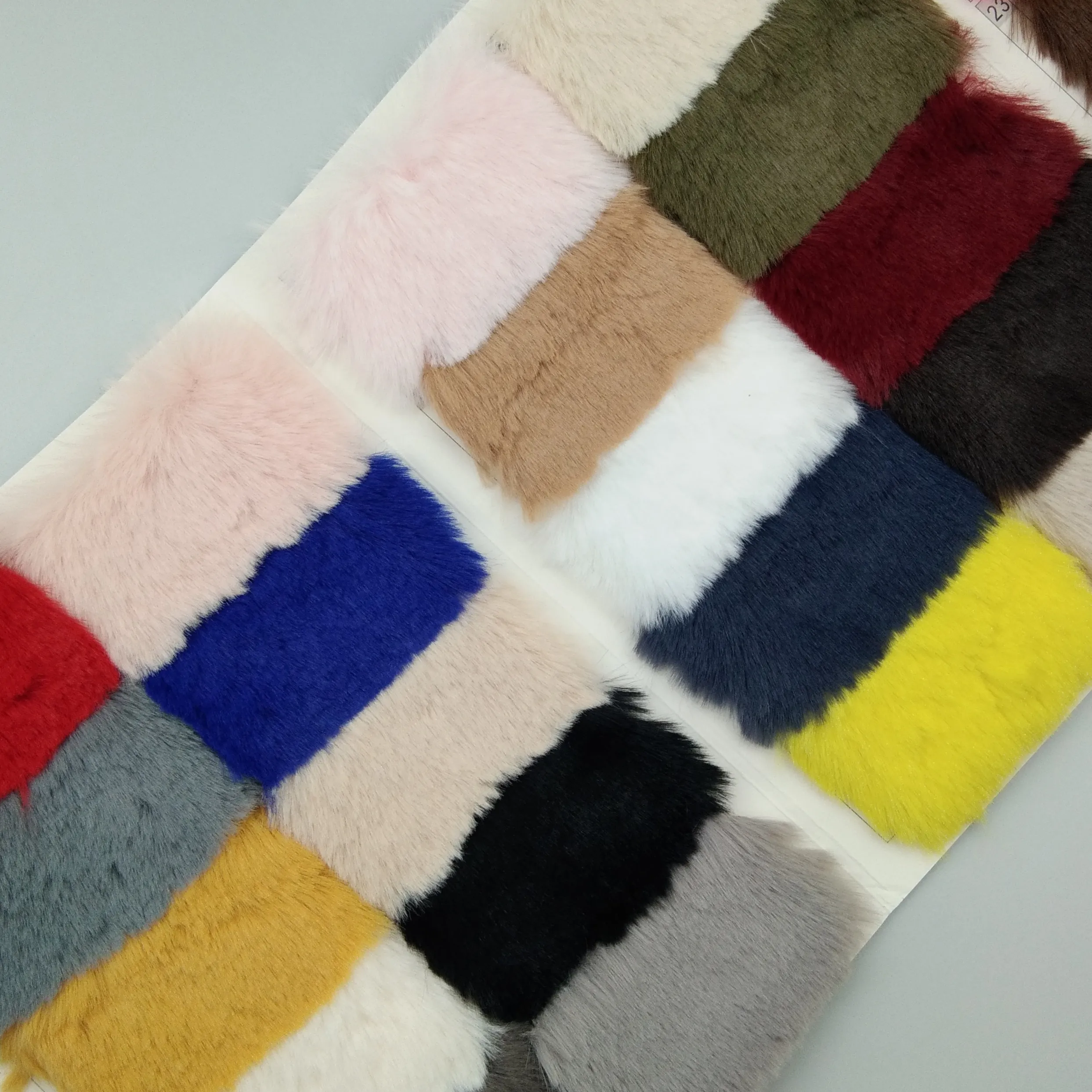 In stock High Weight 20mm Super Soft Good quality Solid Rabbit Faux Fur Fabric for Garment/Hand Bag/Hometextile