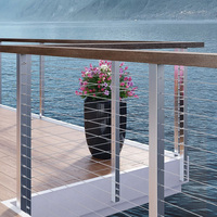 HIMOWAY Neues Design Außen-Drahtseil Edelstahl Balkon Terrasse Treppen Handlauf Geländer Kabel-Geländer