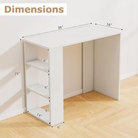 Petit bureau d'ordinateur, bureau à domicile avec étagère, bureau d'étude pour adolescents, station de travail pour ordinateur portable simple et moderne