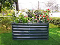 Jardinière modulaire en acier galvanisé pour l'extérieur, bac à plantes en métal pour légumes, fleurs et herbes, 60*120*60CM
