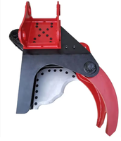 Cisaille hydraulique pour arbres pour mini-excavatrice de 0,8 à 6 tonnes, attache rapide SSQA, cisaille pour arbres pour mini-chargeuse avec lame NM500 pour le défrichement des terres