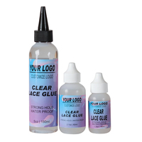 Colle pour perruque en dentelle transparente extra forte 150 ml, résistante à l'eau, avec étiquette privée