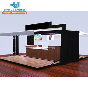 Kiosque de café préfabriqué en métal pour la vente en gros, design de café-bar en bois, station de bar, stand, kiosque de café CFS-S003 Pre - Product Image 3