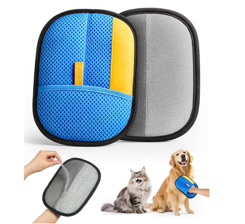 Étiquette jaune en cuir - Bleu