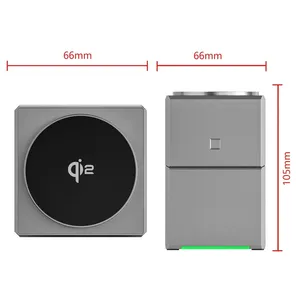 Chargeur sans fil magnétique <span class=keywords><strong>3</strong></span> en 1 Qi2 15W à rotation automatique pour Android, iPhone, iWatch, <span class=keywords><strong>Airpods</strong></span>, station de charge rapide - Product Image 4